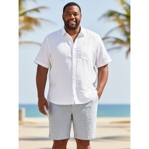 Tommy Bahama Blue Herringbone Shorts - Men's XXL